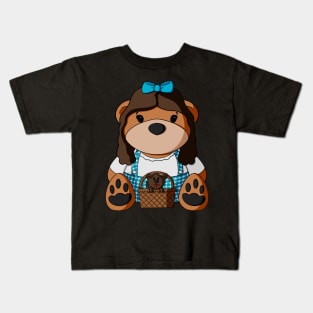 Oz Dorothy and Toto Teddy Bear Kids T-Shirt